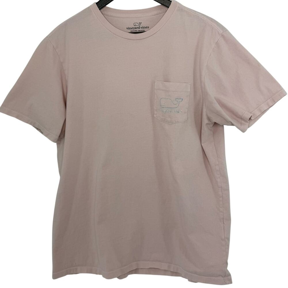 Vineyard Vines Pink Pocket T Shirt Men’s Large Whale Graphic